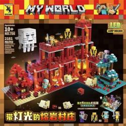 Конструктор Майнкрафт 736 - Лавовая деревня