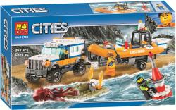 Конструктор Bela 10753 Внедорожник с лодкой службы береговой охраны