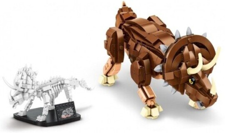 Конструктор Panlos Brick 612007 «Трицератопс со скелетом 2 в 1»
