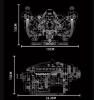 Конструктор KXING K96213 — Моторизованная модель V8 двигателя, 770 деталей