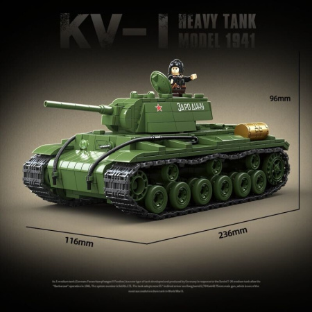 Конструктор Quan guan 100253 - Танк КВ-1