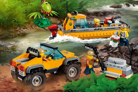 Конструктор Lepin 02085 Вертолёт для доставки грузов в джунгли