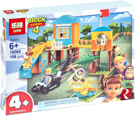 Конструктор Lepin 16064 История игрушек — Приключения Базза и Бо Пип на детской площадке