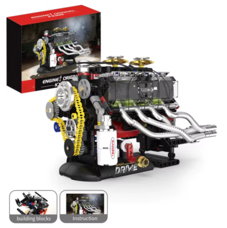 Конструктор Двигатель Dodge Viper GT 40 Shelby V8 К96258