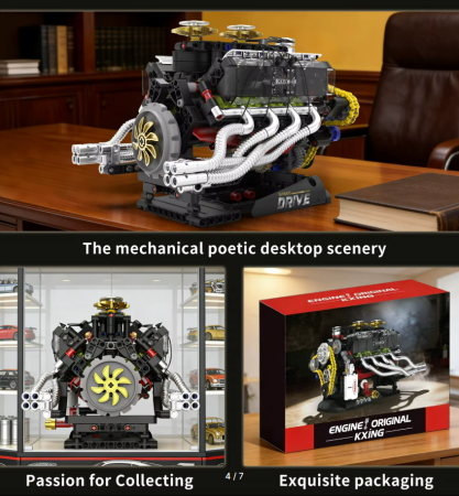 Конструктор Двигатель Dodge Viper GT 40 Shelby V8 К96258