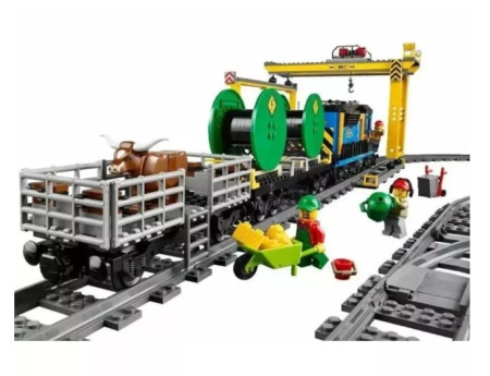 Конструктор Queen 82008 / 19081 Синий Грузовой поезд