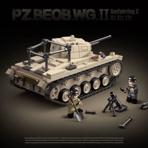 Конструктор Quan guan 100275 - Немецкий легкий танк Panzer II C